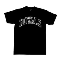Image 1 of ROYALZ  VARSITY TEE BLACK/WHITE 