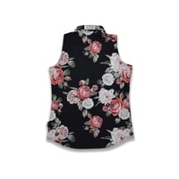 Image 2 of WOMENS VINTAGE FLORAL SLEEVELESS POLO