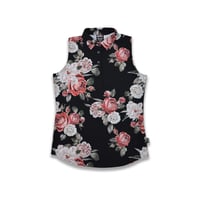 Image 1 of WOMENS VINTAGE FLORAL SLEEVELESS POLO