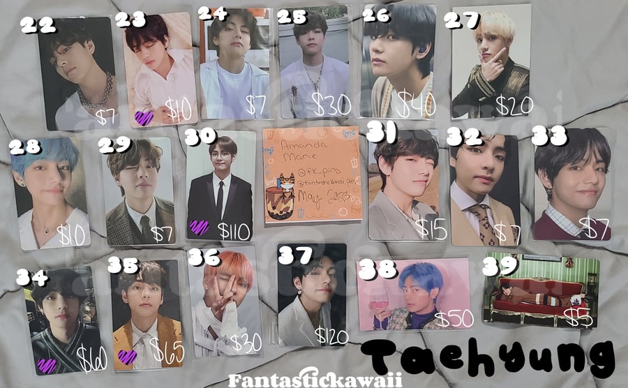 Image of Taehyung Photocards