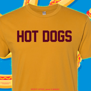 Image of HOT DOGS - Antique Gold T-Shirt