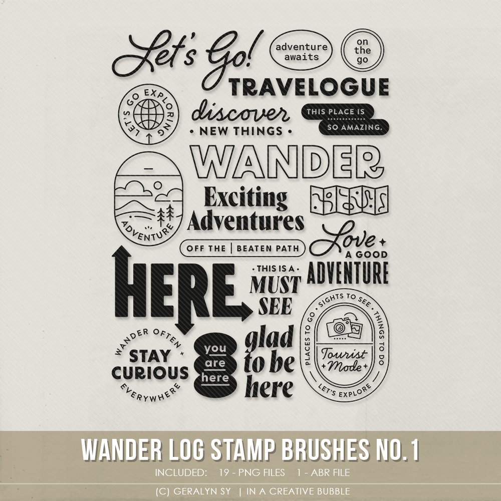 Image of Wander Log Stamp Brushes No.1 (Digital)
