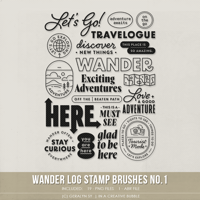 Wander Log Stamp Brushes No.1 (Digital)