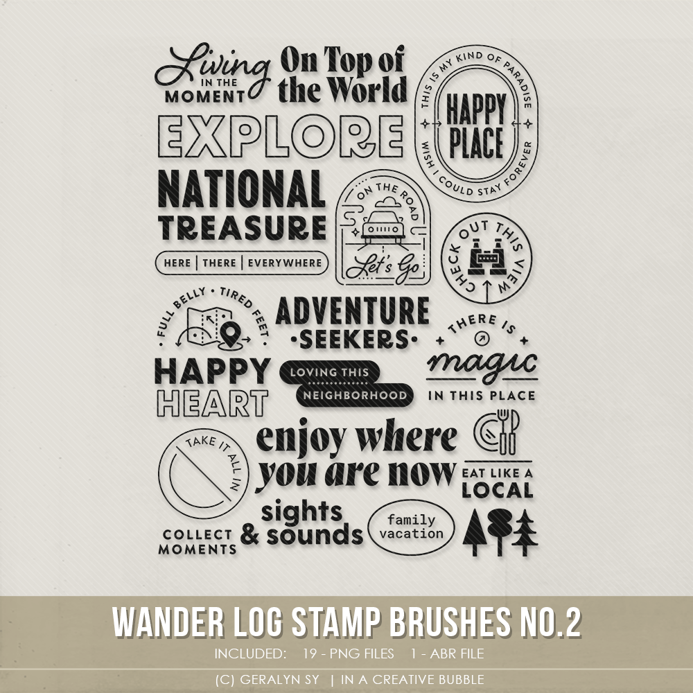 Image of Wander Log Stamp Brushes No.2 (Digital)