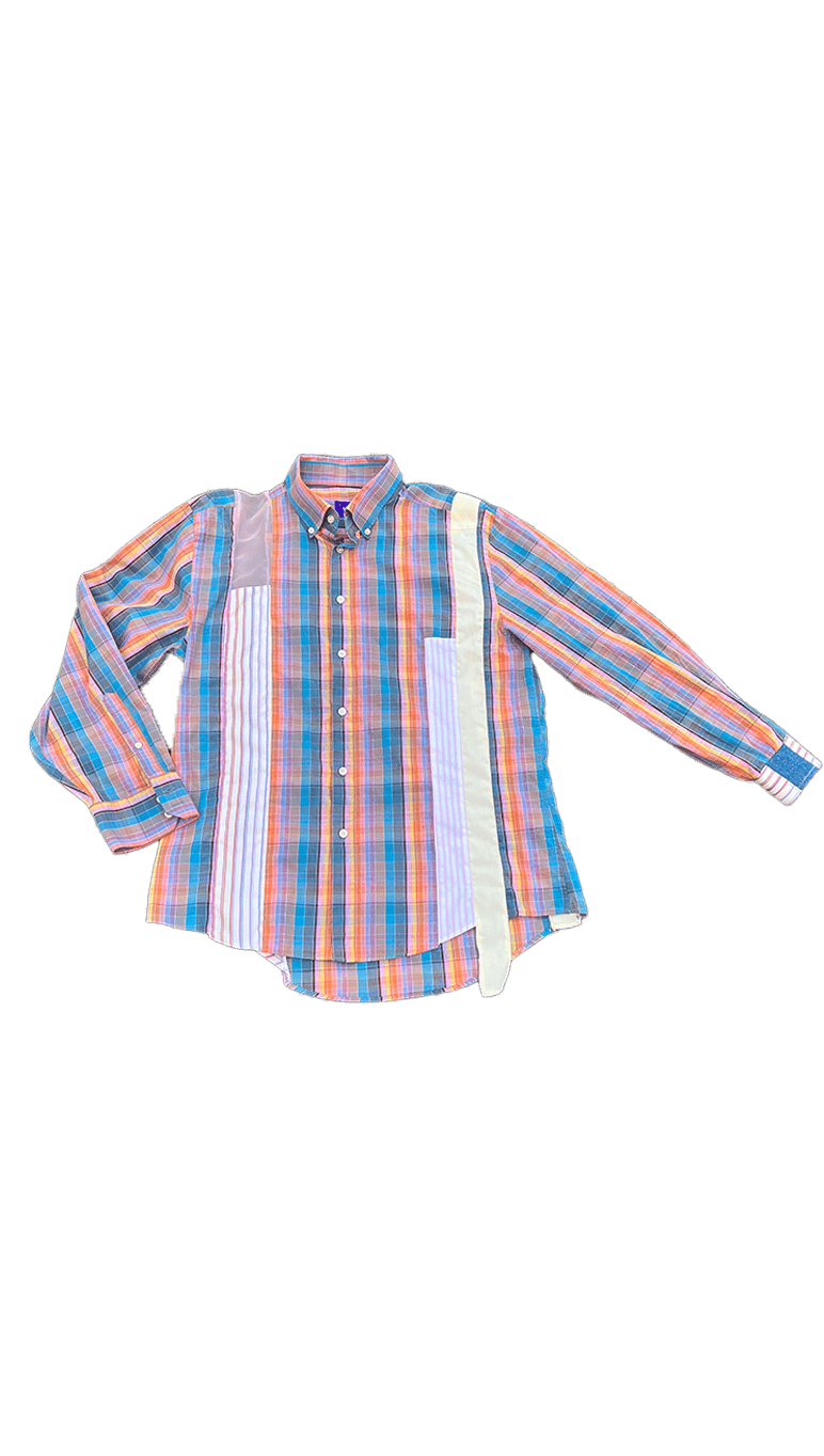 Image of Pixels & Stripes Button Up Shirt