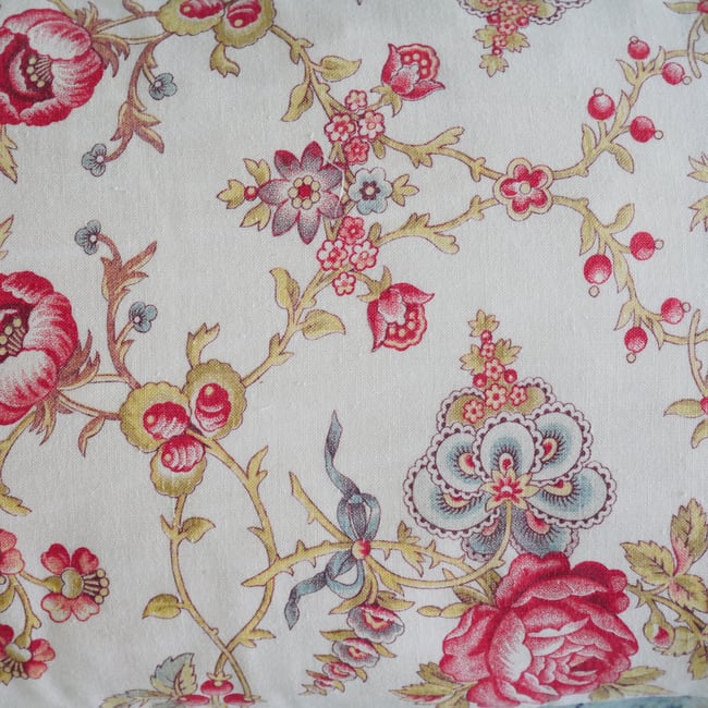 Pair of Antique French Floral Cushions - A13