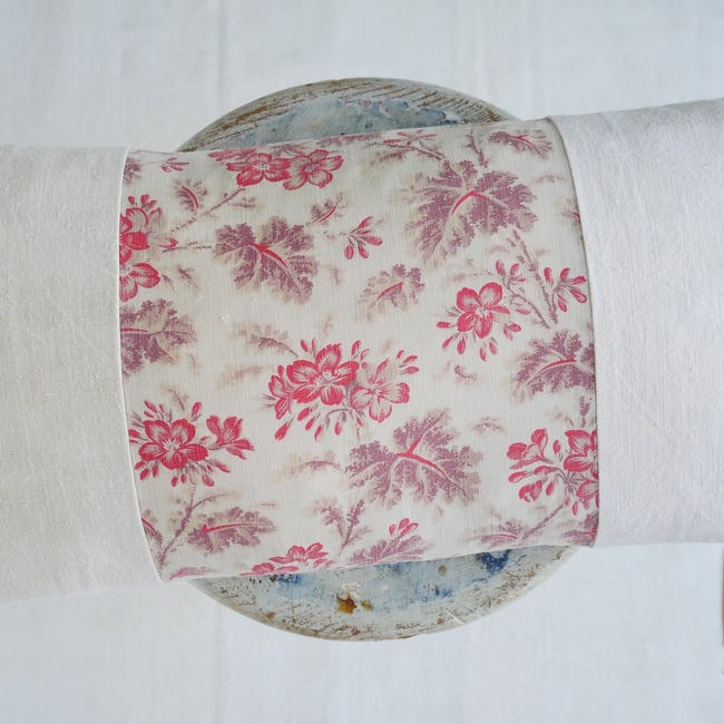 Pair of Antique French Floral Cushions - A12