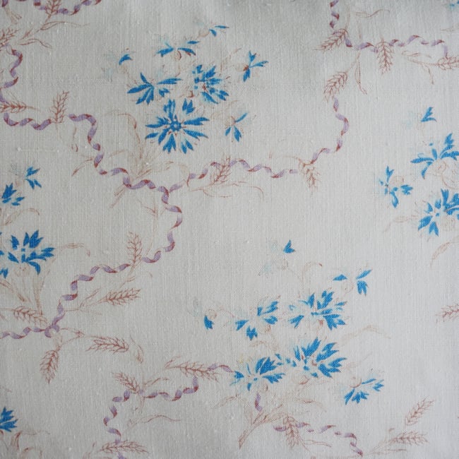 Pair - Antique French Floral Cushions - A12