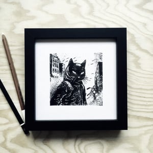 Image of PROTESTER CAT CITY — illustration