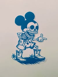Pegatina Mickey esqueleto