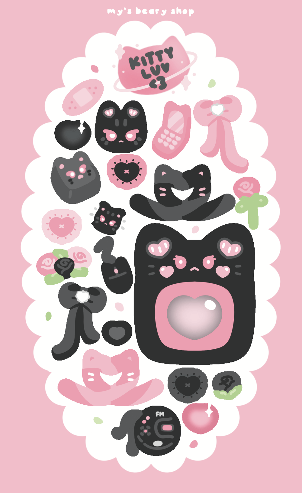 Image of Kitty Luv <3 Sticker Sheet