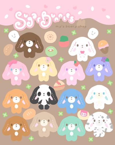 Image of Sugarbunnies Sticker Sheet
