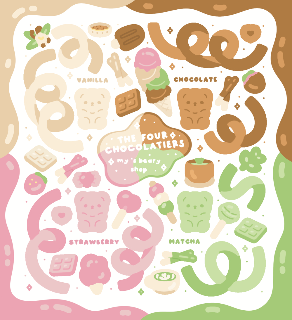 Image of The Four Chocolatiers Sticker Sheet