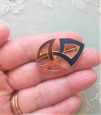 Image 3 of 1980s Vintage Celtic Style Enamel Brooch