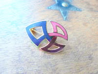 Image 2 of 1980s Vintage Celtic Style Enamel Brooch