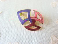 Image 4 of 1980s Vintage Celtic Style Enamel Brooch