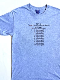 Image of top 10 tee in gray 