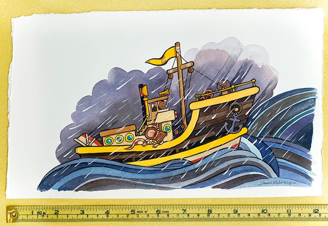 Mermouse Mystery original art: Daring Dormouse