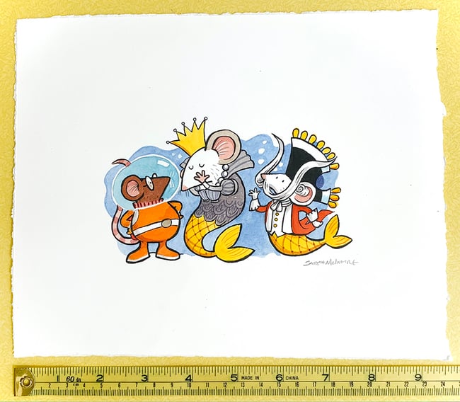 Mermouse Mystery original art: Queen's Distress