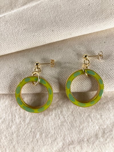 Image of Hoop Drop earrings - 3 colour options 