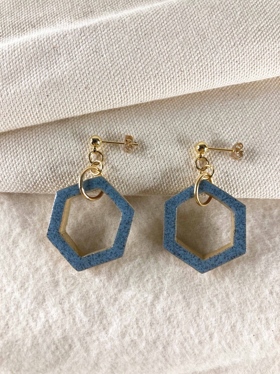 Image of Hexagon Hoops - 2 colour options 