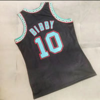 Image 2 of MIKE BIBBY BLACK HARDWOOD CLASSICS SWINGMAN JERSEY 98-99