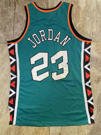 Image 3 of MICHAEL JORDAN 1996 TEAL ALL STAR GAME SWINGMAN JERSEY