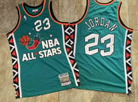 Image 2 of MICHAEL JORDAN 1996 TEAL ALL STAR GAME SWINGMAN JERSEY