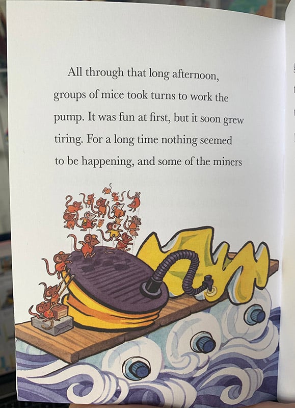 Mermouse Mystery original art: Mice Inflate the Lilo