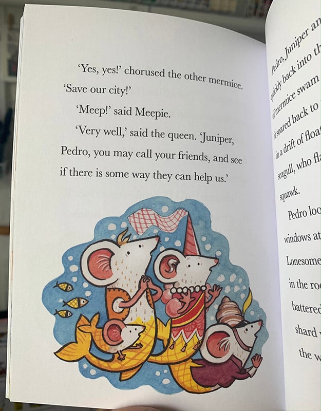 Mermouse Mystery original art: Mermice Courtiers