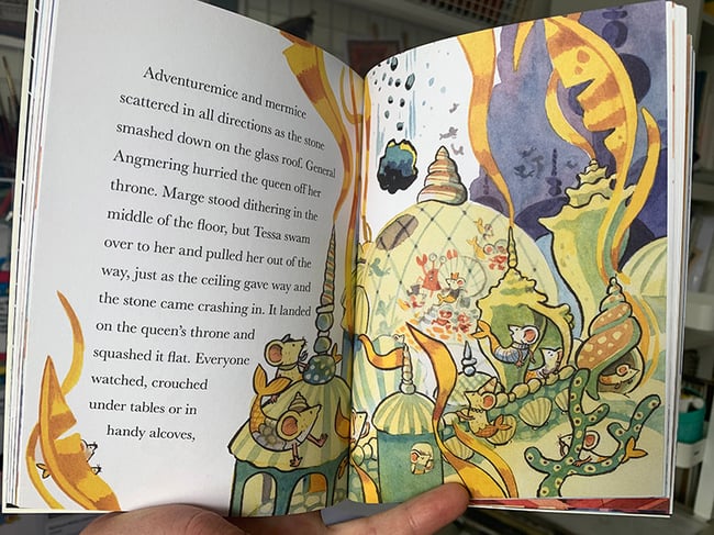 Mermouse Mystery original art: Mermice Palace in Peril