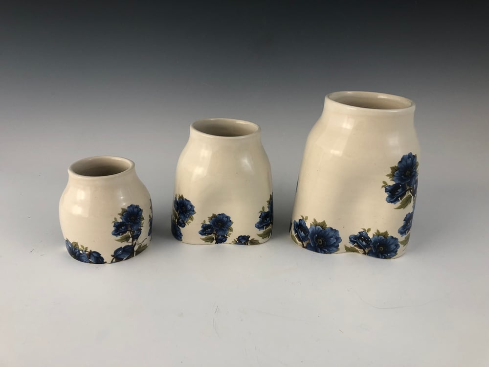 Image of Hugging Pots with Blue Poppies