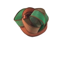 Image 5 of 1PC ORANGE GROVE 42" hand dyed wrist wrap bracelet silk ribbon//Yoga wrist wrap bracelet ribbon