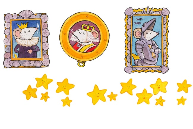 Mermouse Mystery original art: Mermice Palace Decor