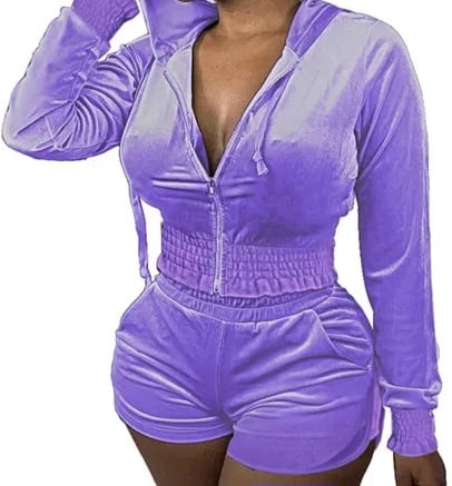 Image of Velvet Shorts Tracksuit