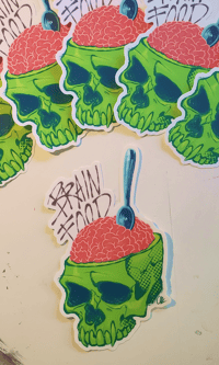 Image 1 of Brain Food Sticker