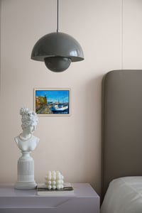 Image 2 of Stockholm's docks | Miniature oil painting | 7x5''