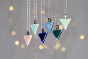 Image of Tiny Cornflower Blue Pendant