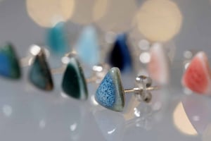 Image of Grey Denim Studs 