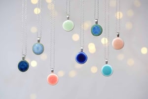 Image of Tiny Cornflower Blue Pendant