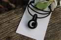 Crescent Moon Glass Necklace Pendant