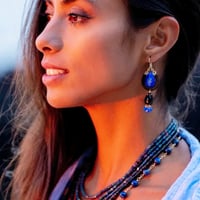 Image 4 of Lapis & Onyx Island Wear Earrings