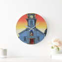 Sunrise In Saxonburg Acrylic Glass Clock