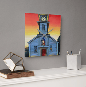 Image of Sunrise In Saxonburg Acrylic Glass Clock