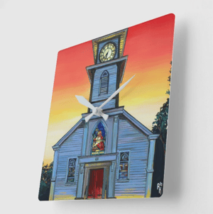 Image of Sunrise In Saxonburg Acrylic Glass Clock