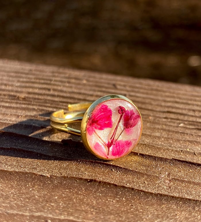 Floral Twist Adjustable Ring