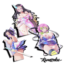 Image 2 of Holo Strip Demon Slayer Waifus!
