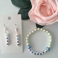 Image 2 of Handmade Harry Styles inspired bracelet, Harry Styles Inspired  Earrings  