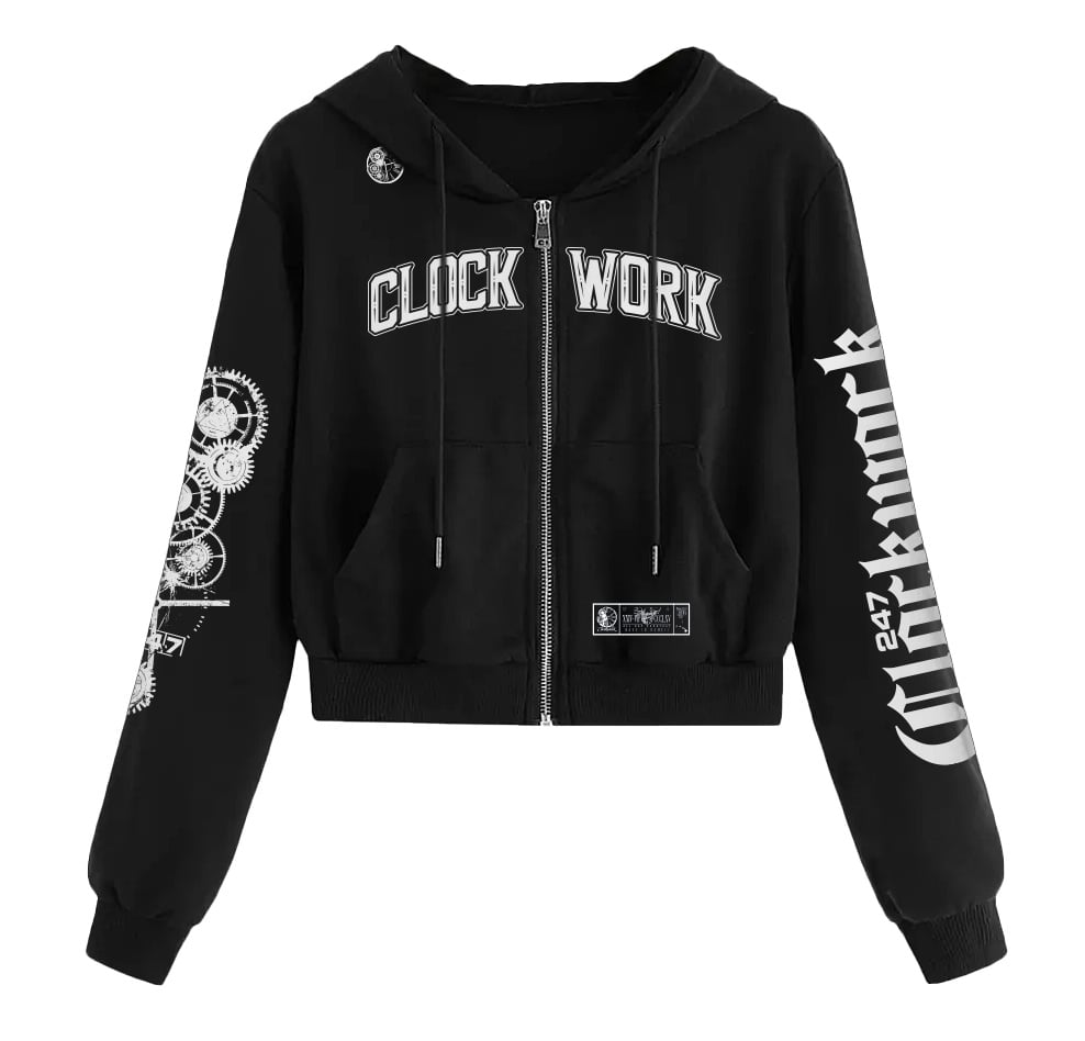 Women Zip Up Crop Hoodie | 247CLWK