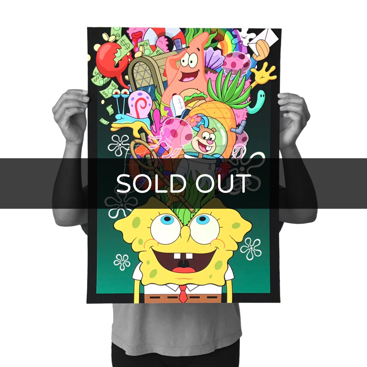 'Spongebob Unzipped' Fine Art Print | BroosArt